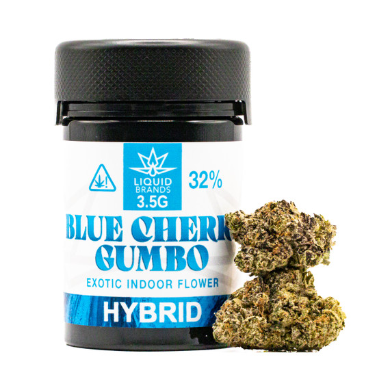 Blue Cherry Gumbo Hybrid Flower (32%)