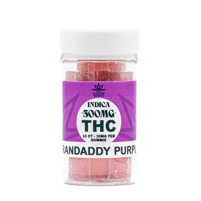 Grandaddy Purple Indica Gummies 300mg -10ct | 30mg Per Gummy