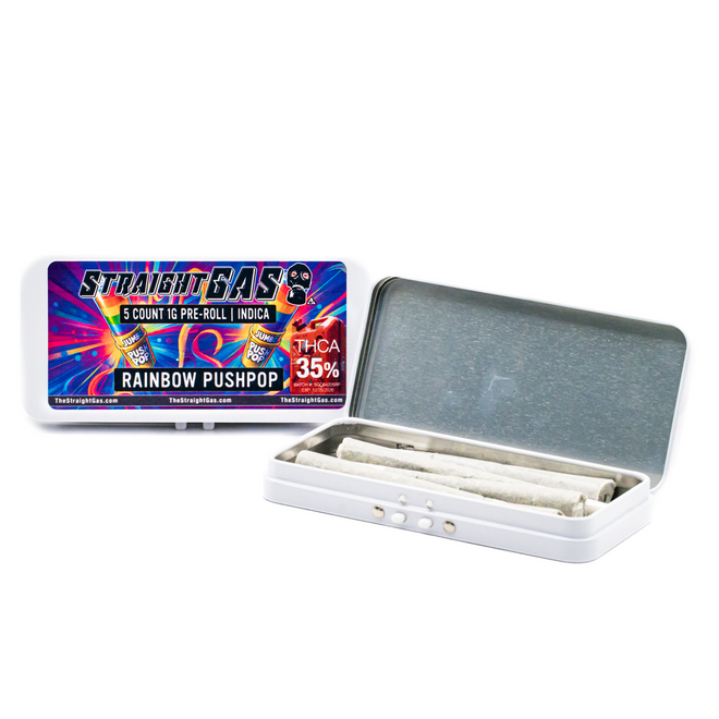 RAINBOW PUSHPOP 5CT 1G INDICA PRE-ROLL (35%)