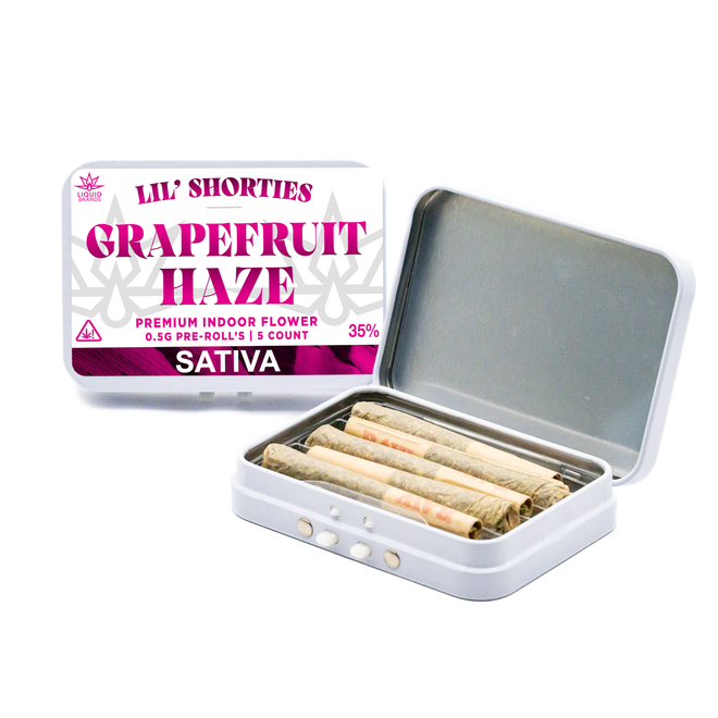 Lil' Shorties - Grapefruit Haze 5ct 0.5G Sativa Pre-Roll's (35%)