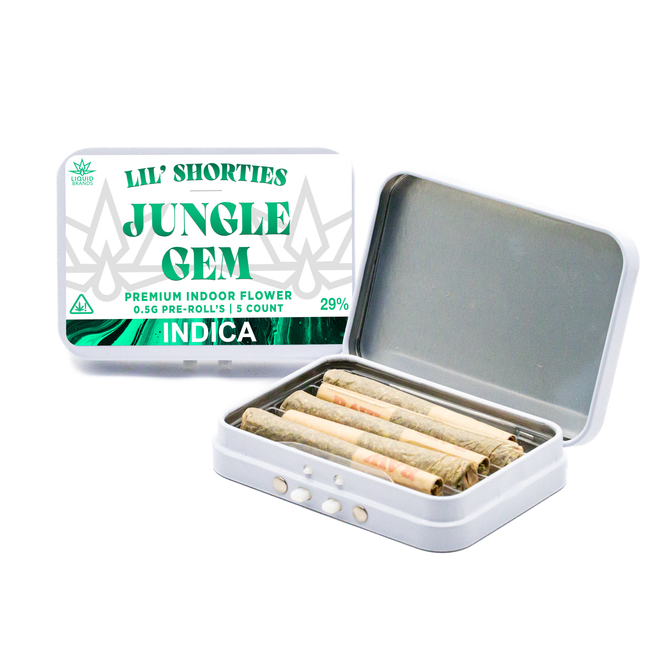 Lil' Shorties - Jungle Gem 5ct 0.5G Indica Pre-Roll's (29%)