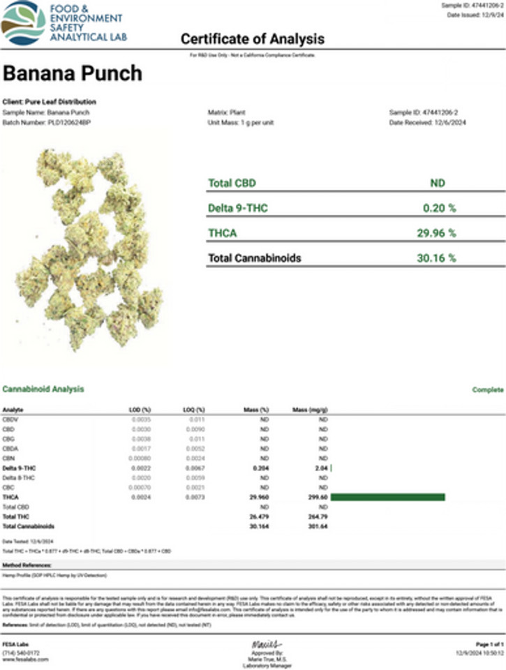 BANANA PUNCH 1G HYBRID PRE-ROLL (30%)