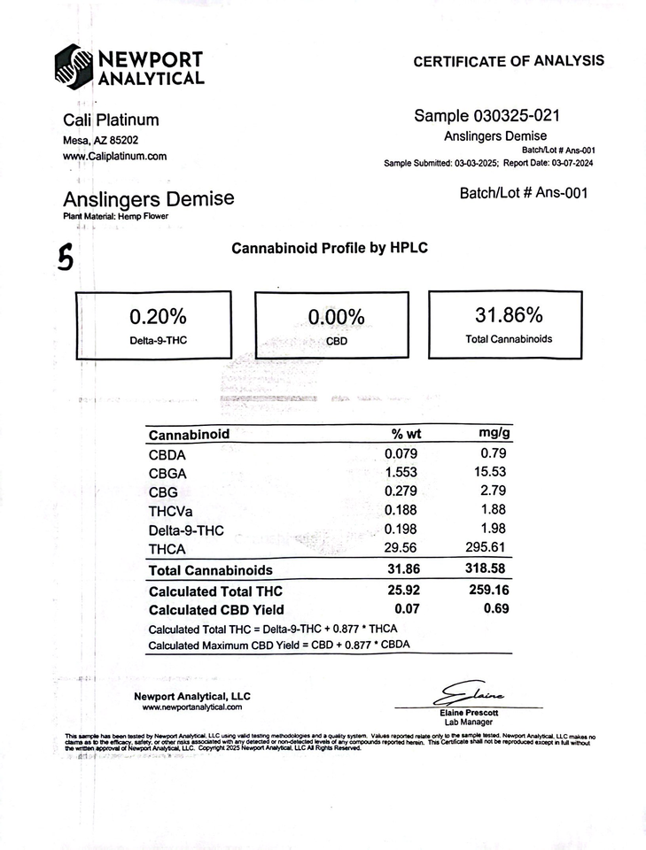 Anslinger's Demise Strain