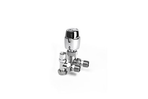 PlumbRight 15mm Angled TRV + Lockshield Chrome Head TP15PACKACP