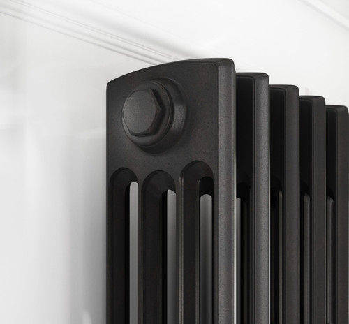 Stelrad Cast Iron Horizontal 4 Column Natural Cast Radiator 660mm X 512mm