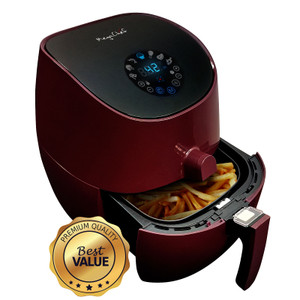 MegaChef 3.5 Quart Airfryer And Multicooker With 7 Pre-Programmed Settings in Burgundy MegaChef 3.5 Quart Airfryer And Multicooker With 7 Pre-Programmed Settings in Burgundy