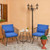3 Pieces Patio Bistro Furniture Set with Armrest and Soft Cushions