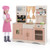 Kids Kitchen Playset with Microwave and Coffee Maker for Ages 3+-Pink - Color: Pink Kids Kitchen Playset with Microwave and Coffee Maker for Ages 3+-Pink - Color: Pink