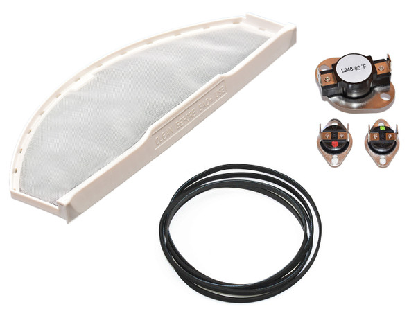 DGM205W Norge Dryer Lint Screen Thermostat Fuse Belt Kit