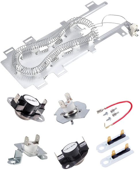 Whirlpool YWED9371YL0 Dryer Heating Element Thermostats and Fuses