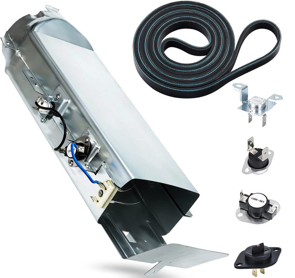 Samsung DV50F9A6EVW/A201 Dryer Heating Element Assembly Fuses and Belt