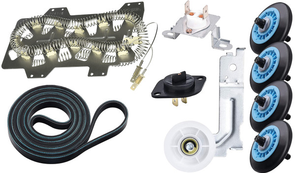 Kenmore 40289032012 Dryer Element Fuses Belt Rollers Pulley