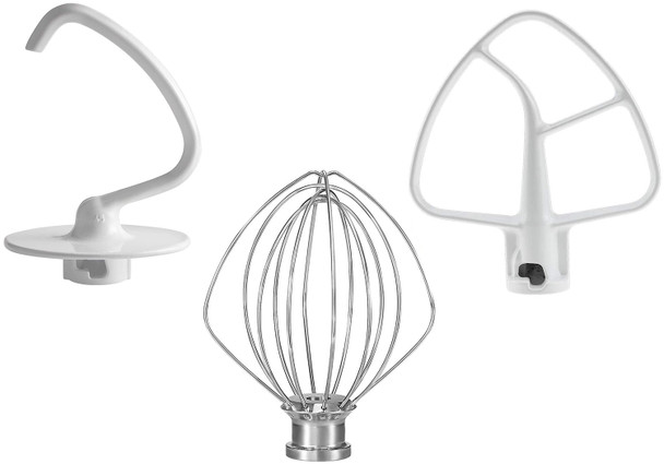 KitchenAid 5KSM150PSEFW4 Mixer Dough Hook Beater Wire Whip Kit