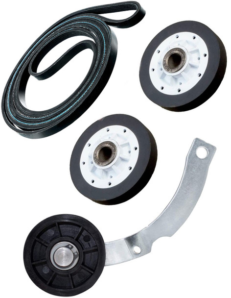 Amana LE4427L/P1178401WL Dryer Drum Rollers Pulley Belt Kit