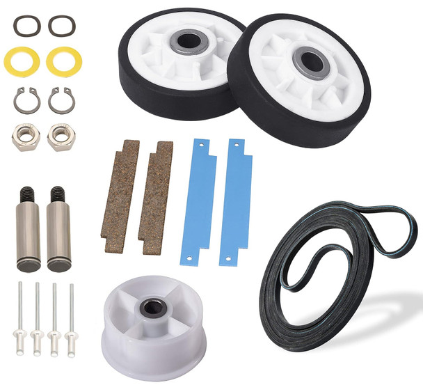 Crosley CDG4205AWJ Dryer Roller Shafts Belt Idler Slides Kit Crosley CDG4205AWJ Dryer Roller Shafts Belt Idler Slides Kit