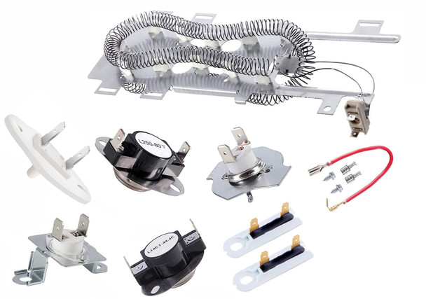 Whirlpool WED8300SB1 Dryer Heater Thermistor Thermostats
