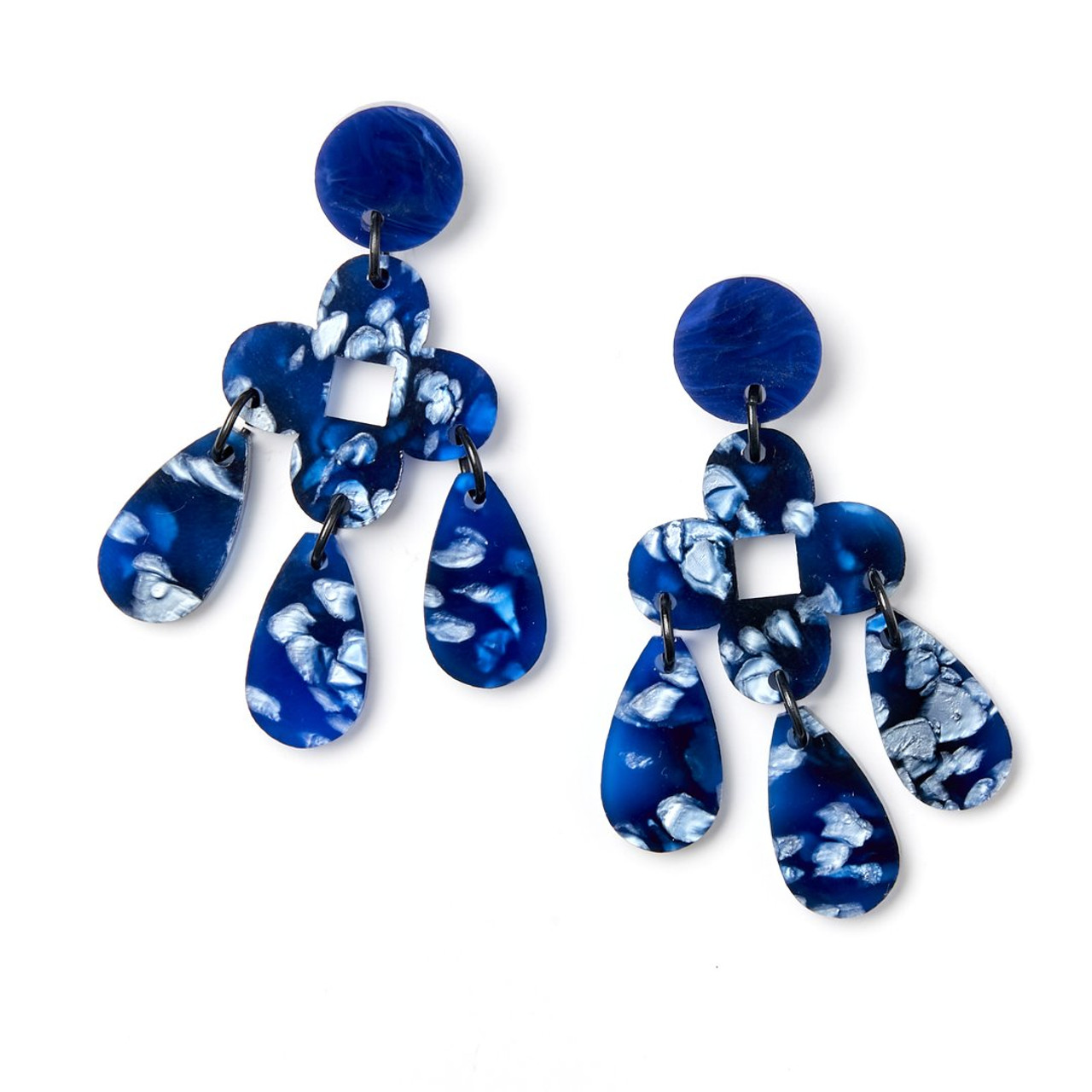 zara blue earrings