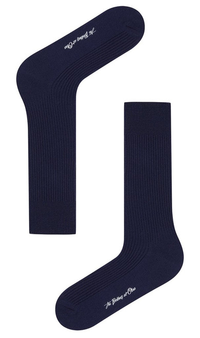 OTAA - Dark Midnight Navy Blue Ribbed Socks