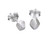 SHABANA JACOBSON - Mini Geometric Faceted Stud Earrings - Matte Silver