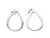 SHABANA JACOBSON -Teardrop Stud Earrings - Medium - Silver