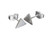 SHABANA JACOBSON - Mini Triangle Stud Earrings - Matte Silver