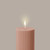 BLACK BLAZE - Wide Column Pillar Candle - Peach