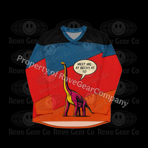 Meet Me at Becky at 10PM Lightweight Rave Hockey Jersey — front view