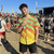 Model wearing the Lost AF 2026 Rave Baseball Jersey at a festival