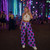 Pink and Purple Checkered Wide Leg Joggers at forest rave