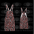 Red and black optical spiral shortalls