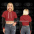 Red Op-Art Heart Crop Top Hoodie 