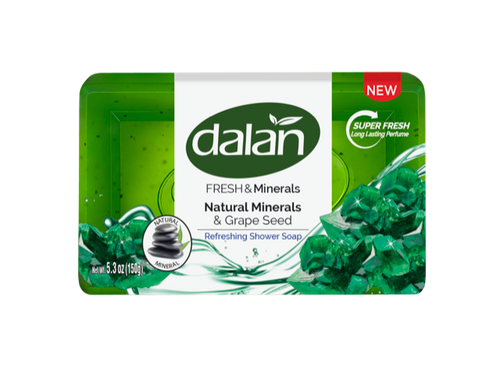 Dalan Fresh & Minerals Shower Soap, Natural Minerals & Grape Seed 150g