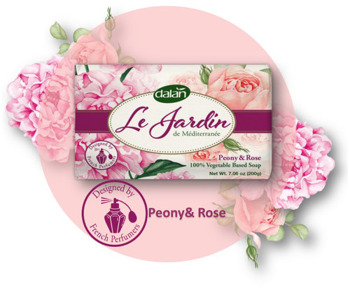 Dalan Le Jardin Peony & Rose 200g

Inspired by Flowers and The Female Soul
Modern and Decorative Packaging
Designed by French Perfumers
Fine Fragrance Compositions
%100 Vegetable Based Soap
Recyclable Packaging
Premium Series

New Dalan Le jardin soap, pamper your soul with unique floral fragrances designed by French perfumers, while cleansing your skin by purifying it thanks to its special content.
