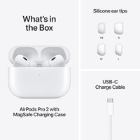 AirPods Pro (2nd generation) with MagSafe Charging Case (USB-C), White (Renewed)