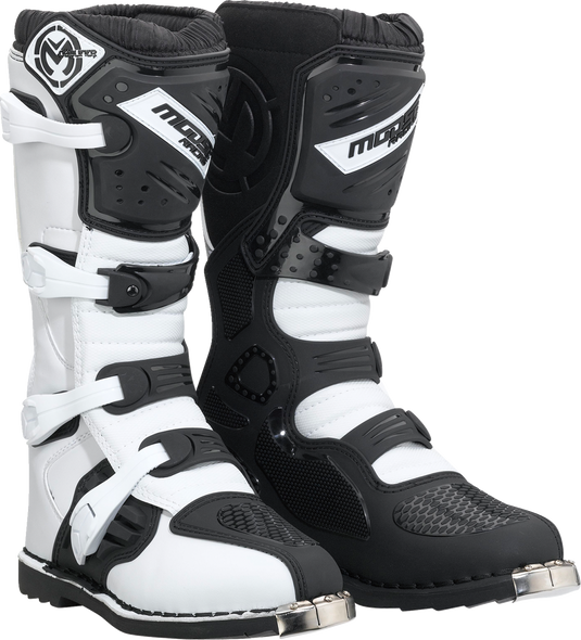 Moose Racing Qualifier Boots - Black/White - Size 14 3410-2606