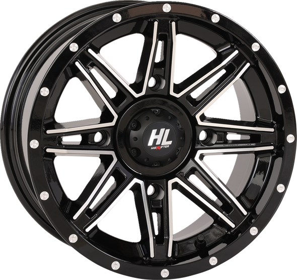 High Lifter Wheel - Hl22 - Front/Rear - Gloss Black W/Machined - 14X7 - 4/137 - 4+3 (+10 Mm) 14Hl22-1137