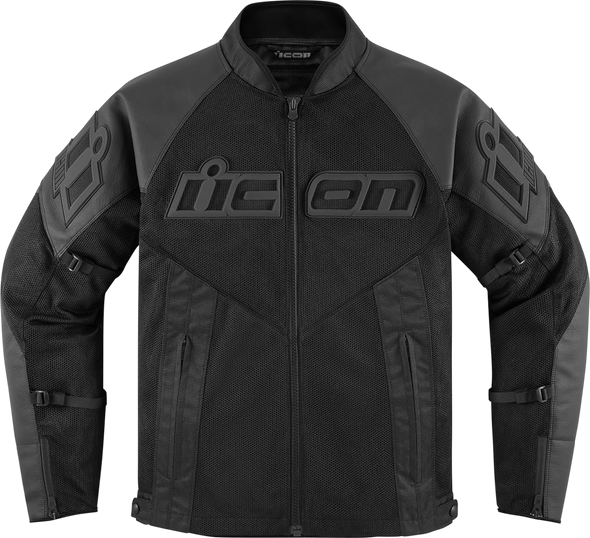 Icon Mesh Af Leather Jacket - Black - Xl