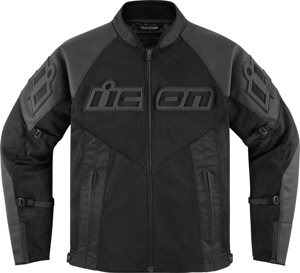 Icon Mesh Af Leather Jacket - Black - 2Xl