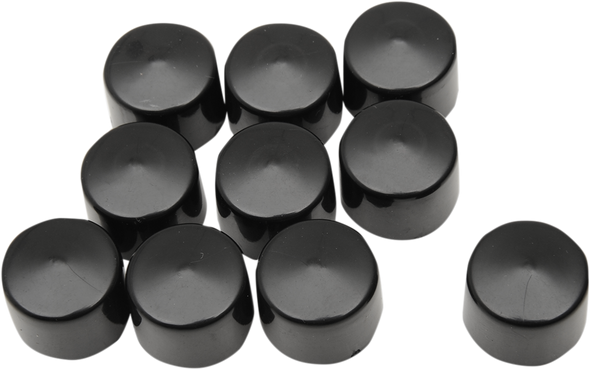 Drag Specialties Bolt Covers - Hex - 7/16" - Black - 10 Pack