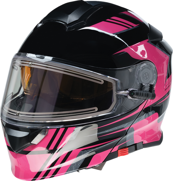 Solaris Helmet - First Tracks - Electric - Dual Pane - Black/Pink - Xl