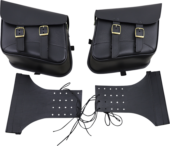 Willie & Max Luggage Brass Monkey Saddlebags - Slant - Brass - Small 59588-08