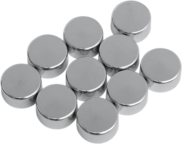 Drag Specialties Bolt Covers - Hex - 5/8" - Chrome - 10 Pack