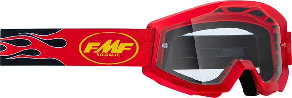 Fmf Powercore Goggles - Flame - Red - Clear F-50050-00008