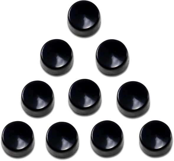 Drag Specialties Bolt Covers - Hex - 1/2" - Black - 10 Pack