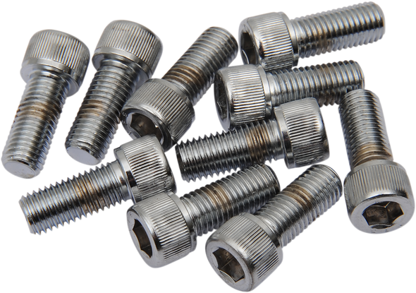 Drag Specialties Bolts - Socket-Head/Replacement - Knurled/Fine Thread - 5/16"-24 X 7/8" - 10 Pack