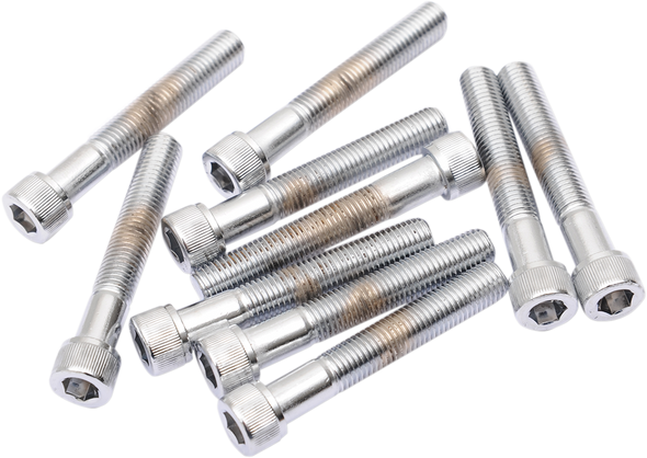 Drag Specialties Bolts - Socket-Head/Replacement - Knurled/Fine Thread - 5/16"-24 X 1-3/4" - 10 Pack