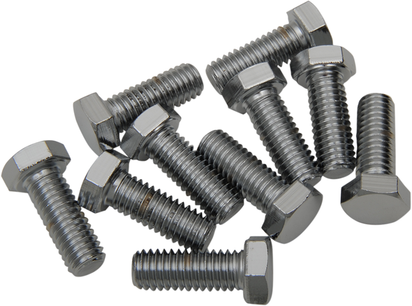 Drag Specialties Bolts - Hex-Head - Chrome - 3/8"-16 X 1"