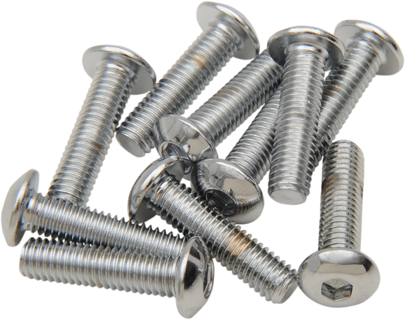 Drag Specialties Bolts - Button Head/Replacement - #10-32 X 1/2" - 10 Pack
