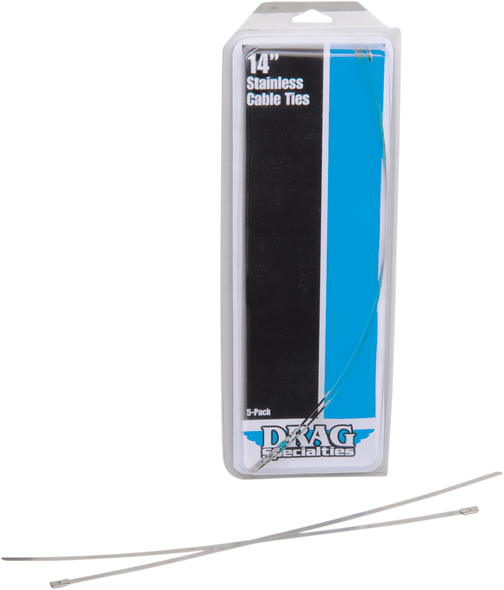 Drag Specialties Tie Wraps - Stainless Steel - 14"