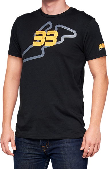 100% Bb33 Track T-Shirt - Black - Large Bb-32141-001-12